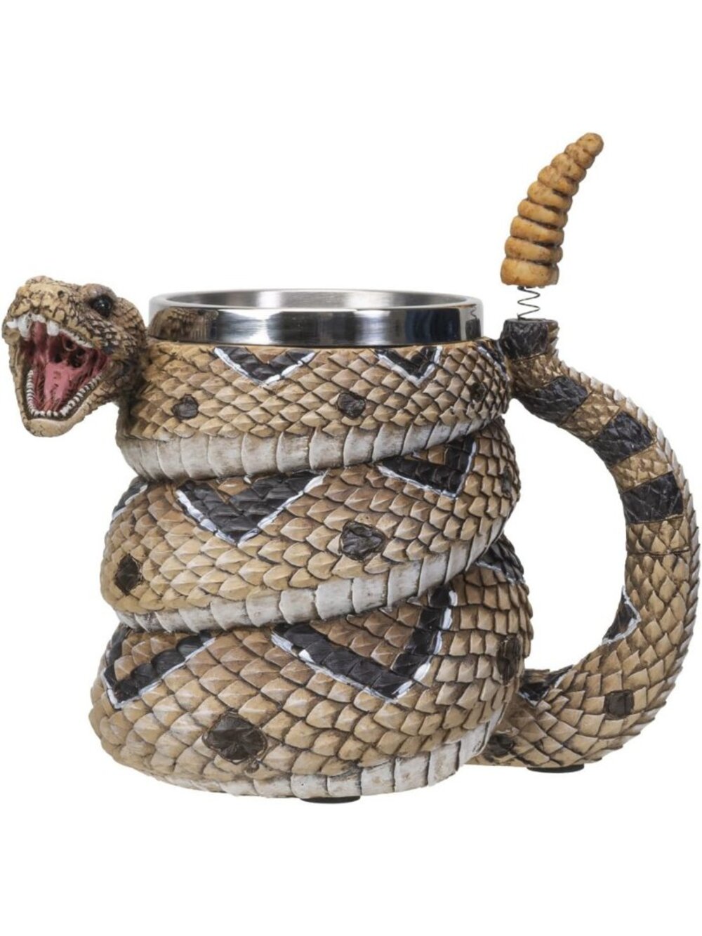 16 oz Rattlesnake Coffee Mug | Unique Diamondback Rattler Beer Tankard